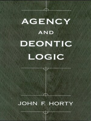 cover image of Agency and Deontic Logic
